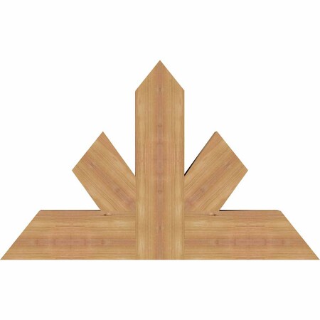 Ekena Millwork Saratoga Timber Gable Bracket, Western Red Cedar, 36"W x 23"H x 3 1/2"D x 5 1/2"F, 15/12 Pitch GBW036X23X0406SAR00SWR